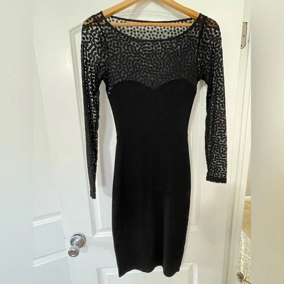 American Apparel Dresses | American Apparel Bodycon Dress With Sheer & Polkadot Details | Color: Black | Size: M | Katzhannahe's Closet American Apparel Dresses | American Apparel Bodycon Dress With Sheer & Polkadot Details | Color: Black | Size: M | Katzhannahe's Closet